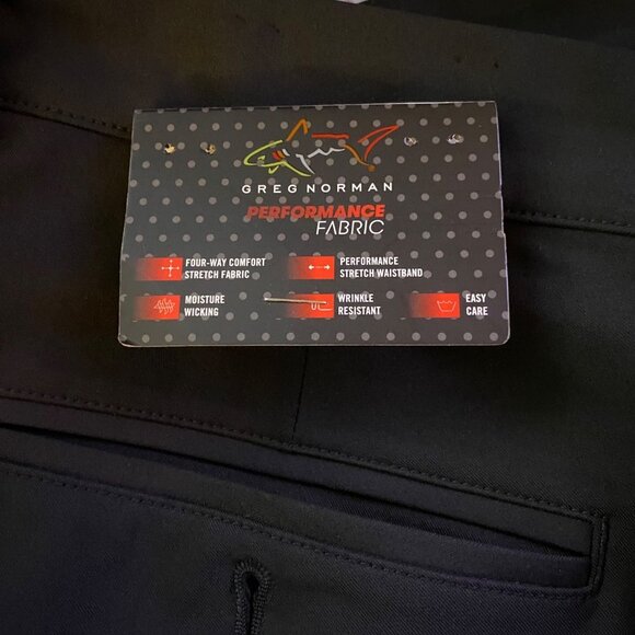 Greg Norman Black Classic Fit Performance Moisture Wicking Shorts Men's 34 NEW - Picture 6 of 6